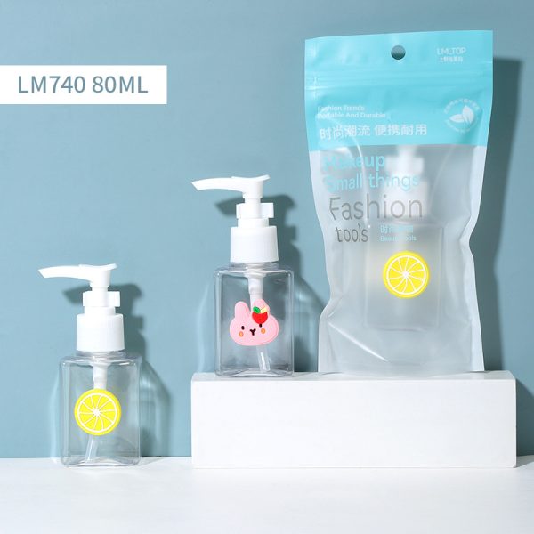 LMLTOP Super Adorable Refillable Dispenser Set for Lotions and Liquids 80ml/100ml - Pack of 1 - 图片 3