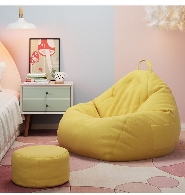 Bean Bag Sofa - Trendy Plush Ultra Soft Bean Bag for Adults, Teens and Kids -  with Removable and Washable Cover, Comes with a FREE footstool - 图片 5