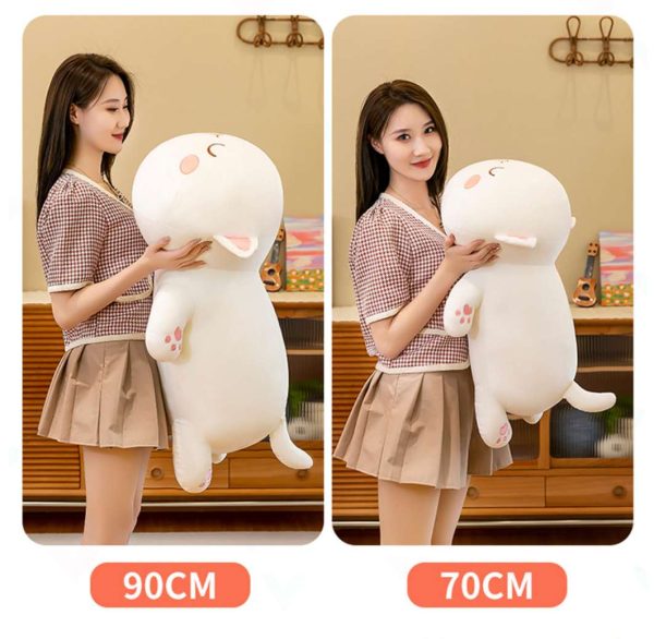 Cute Peach Kitten Plush Toy Stuffed Animal Pet Kitty Soft Anime Cat Plush Pillow - 图片 7