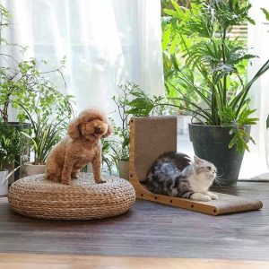 猫抓板，70 CM L 形壁挂式猫抓板，带球的室内猫抓板玩具，大尺寸