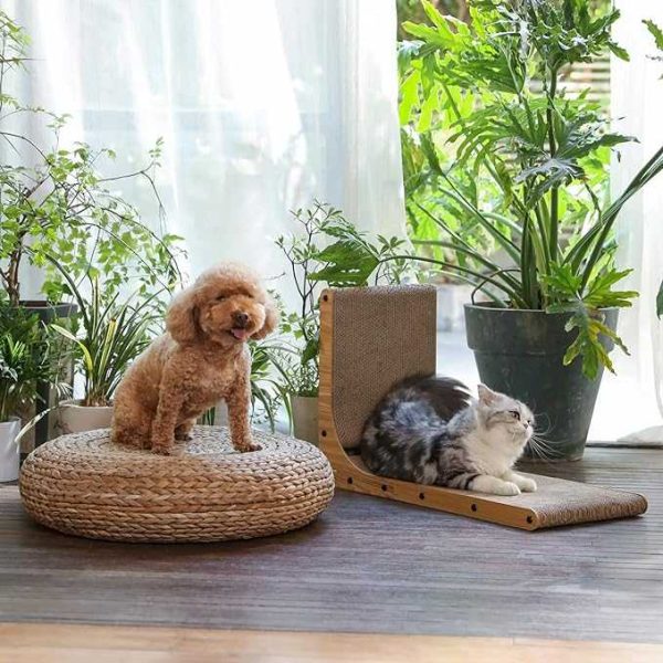 Cat Scratcher, 70 CM L Shape Cat Scratch Pad Wall Mounted, Cat Scratching Cardboard with Ball Toy for Indoor Cats, Large Size - 图片 5