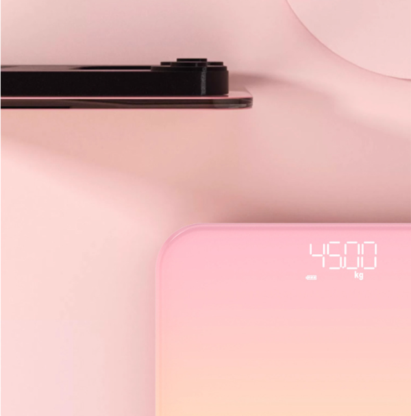 Pink Fade Color Smart Bluetooth Body Fat Scale, Rechargeable and Precise Home Weight Scale - 图片 4