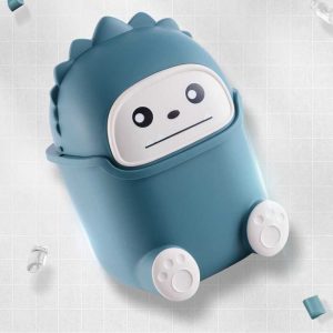 Little Monster 迷你桌面垃圾桶（带盖） - 小型家庭办公桌面储物箱