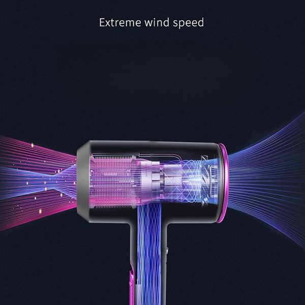 Economic Ionic Hair Dryer, Powerful 1800W Fast Drying Low Noise Blow Dryer with 2 Concentrator Nozzle 1 Diffuser Attachments for Home Salon Travel - 图片 5