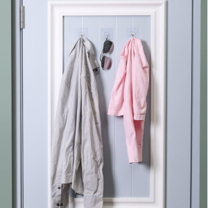 Heavy-Duty Adhesive Wall Hooks - Transparent, No-Drill, Damage-Free Hooks for Dorm and Home Use