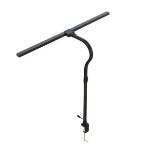 Led Desk Lamp for Office Home - Eye Caring Architect Lamp with Clamp, Dual Screen Computer Monitor Gooseneck Smart Light: 24W 5 Color Flexible Adjustable Lighting