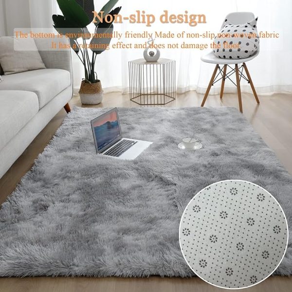 Area Rugs Soft Fluffy Carpet for Bedrooms, Living Room, Boys Room, Girls Room, Play Room Modern Home Decor Non-Slip, - 图片 3