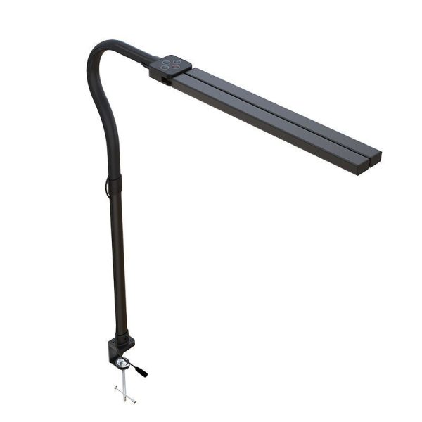 Led Desk Lamp for Office Home - Eye Caring Architect Lamp with Clamp, Dual Screen Computer Monitor Gooseneck Smart Light: 24W 5 Color Flexible Adjustable Lighting - 图片 2