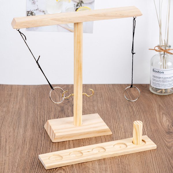 Ring Toss Games for Adults, Hook and Ring Game with Exclusive Carrying case & Unique Stainless Shot Glass, Super Easy to Assemble Shot Ladder, Tabletop Drinking, Outdoor