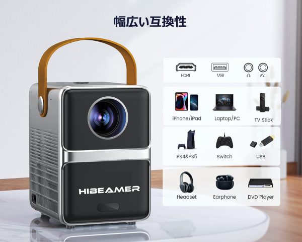 Mini Projector with 5G WiFi and Bluetooth, 1080P Portable Projecteur, Outdoor Movie Projector, 300" Screen, Home Theater Projector Compatible with iOS/Android/TV Stick/HDMI/PS5 - 图片 3