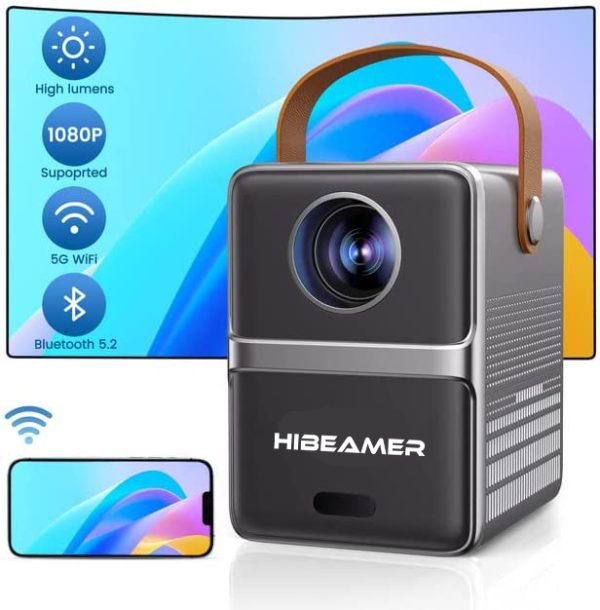 Mini Projector with 5G WiFi and Bluetooth, 1080P Portable Projecteur, Outdoor Movie Projector, 300" Screen, Home Theater Projector Compatible with iOS/Android/TV Stick/HDMI/PS5 - 图片 6