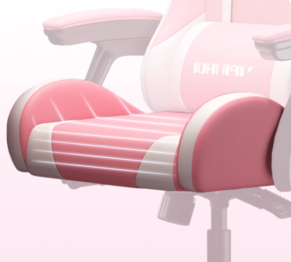 Premium Gaming Chair with Foot Rest And Shoulder & Lumbar Support, Ergonomic Computer Chair with Footrest and Head Rest, Pink - 图片 5