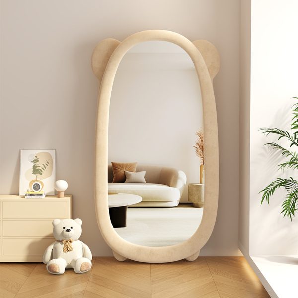 luxury home decor irregular large full length body long big Full Body Shaped Wave Wall Mounted Decorative Mirror - 图片 2