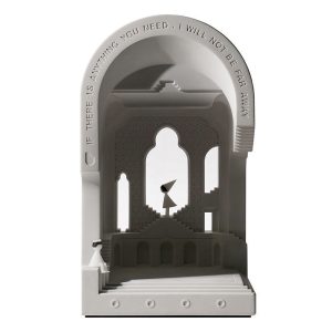 Aromatherapy Pantheon Architectural Plaster Melting Candle Lamp Night Light  -With Adjustable Brightness and Compatibility for Premium Candle Brands