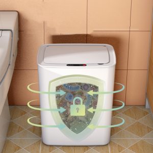 Smart Sensor 14L Trash Can with Touchless Operation and Odor-Sealing Technology