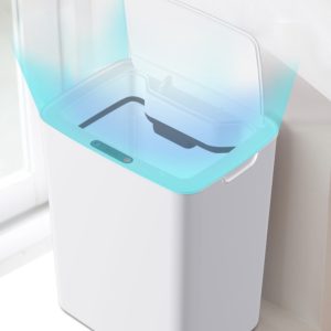 Smart Sensor 14L Trash Can with Touchless Operation and Odor-Sealing Technology