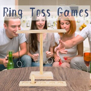 Ring Toss Games for Adults, Hook and Ring Game with Exclusive Carrying case & Unique Stainless Shot Glass, Super Easy to Assemble Shot Ladder, Tabletop Drinking, Outdoor