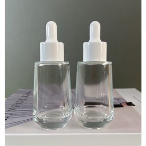用于精华液和化妆品的玻璃滴管瓶 - 用于乳液和粉底液的瓶子 40 毫升 - 3 个装