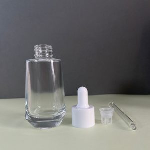 用于精华液和化妆品的玻璃滴管瓶 - 用于乳液和粉底液的瓶子 40 毫升 - 3 个装