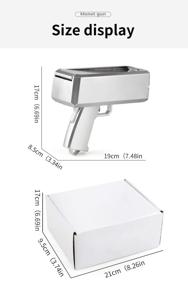 Trendy Money Gun Shooter –Prop Gun Make it Rain, Handheld Cash Gun for Game Movies Party - 图片 5