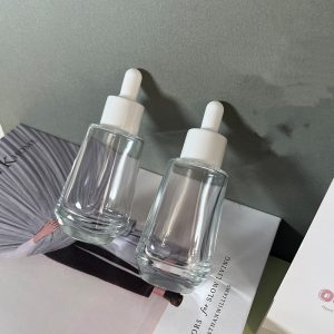 用于精华液和化妆品的玻璃滴管瓶 - 用于乳液和粉底液的瓶子 40 毫升 - 3 个装