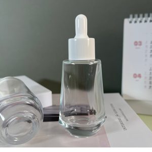 用于精华液和化妆品的玻璃滴管瓶 - 用于乳液和粉底液的瓶子 40 毫升 - 3 个装