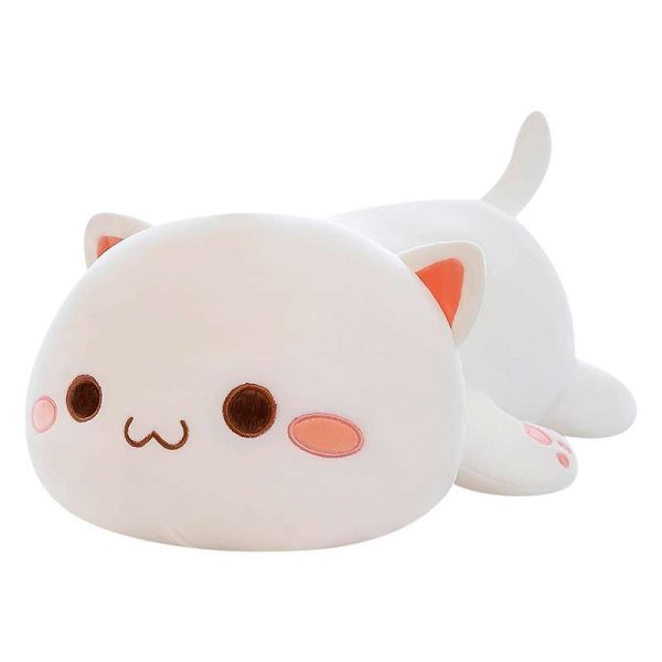 Cute Peach Kitten Plush Toy Stuffed Animal Pet Kitty Soft Anime Cat Plush Pillow - 图片 5