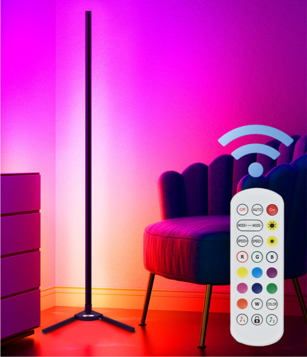RGB Floor Lamp, Smart Standing Lamp Compatible with Alexa, RGBIC Bedroom Lamp with App Control, Color Changing LED Lamp for Living Room, Bedroom - 图片 5