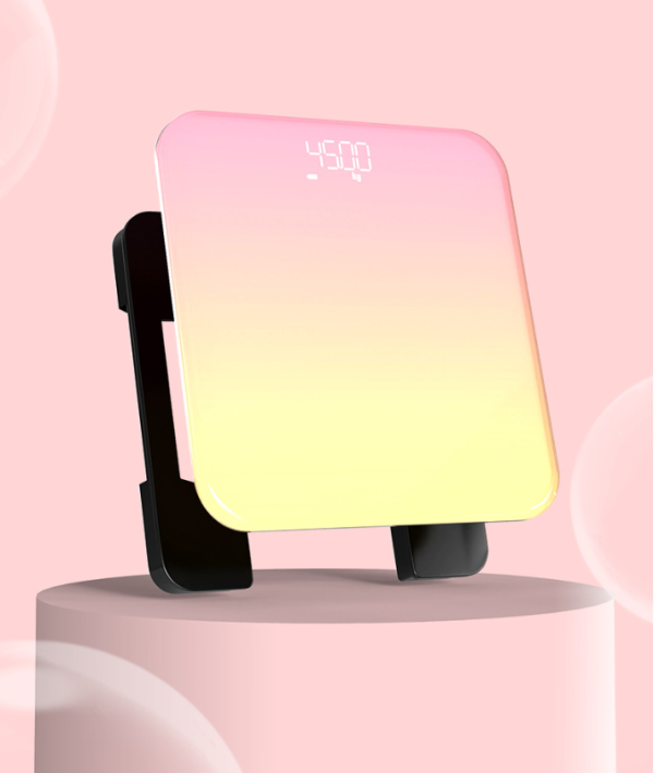 Pink Fade Color Smart Bluetooth Body Fat Scale, Rechargeable and Precise Home Weight Scale - 图片 3