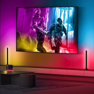 RGB 落地灯，与 Alexa 兼容的智能立灯，带应用程序控制的 RGBIC 卧室灯，适用于客厅、卧室的变色 LED 灯