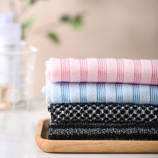 Trendy Japanese Exfoliating Back Scrubber, Body Back Scrubber Towel for Shower, Exfoliating Bath Wash Scrub Cloth Washcloth Washer for Exfoliation, Body Scrubbing Brush Loofah Exfoliator - 图片 5