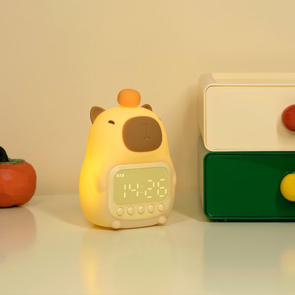 Kapybara 硅胶闹钟小夜灯 可充电调光水龙头 LED 灯