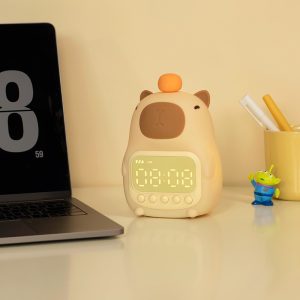 Kapybara 硅胶闹钟小夜灯 可充电调光水龙头 LED 灯