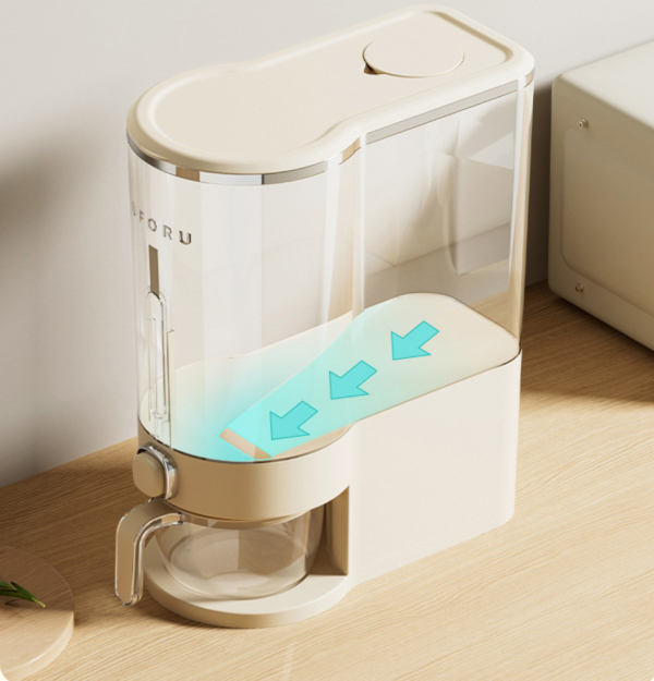 Uforu 20 lbs Food-Grade Sealed Rice Storage Container, Moisture-Proof, Insect-Resistant, Press-to-Dispense Rice Box for Kitchen - 图片 2