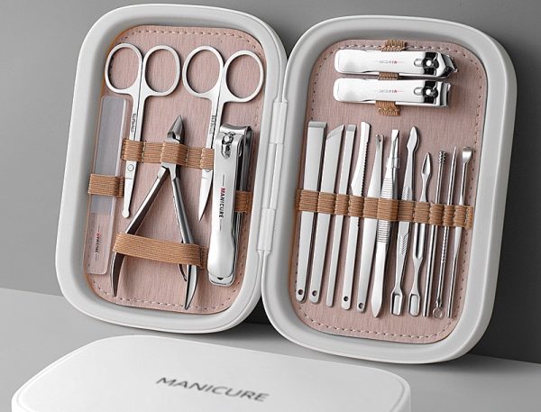 Manicure Compact and Complete Nail Care Kit with Durable Stainless Steel Tools and Ergonomic Design - 图片 8