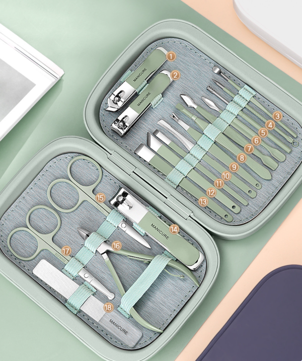 Manicure Compact and Complete Nail Care Kit with Durable Stainless Steel Tools and Ergonomic Design - 图片 7