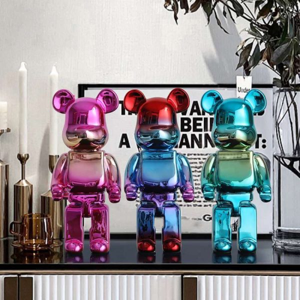 Fashion Bedroom Living Room Home Decoration Bear Sculpture Electroplating Violent Bear Ornament Living Room Light Luxury high-end TV Cabinet Decoration - 图片 5