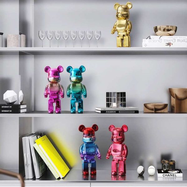 Fashion Bedroom Living Room Home Decoration Bear Sculpture Electroplating Violent Bear Ornament Living Room Light Luxury high-end TV Cabinet Decoration - 图片 3