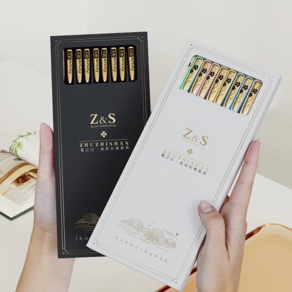 Nouveau set d'ustensiles de cuisine de luxe - 10 paires de baguettes de ménage de haute qualité - Fabriquées en alliage de haute qualité