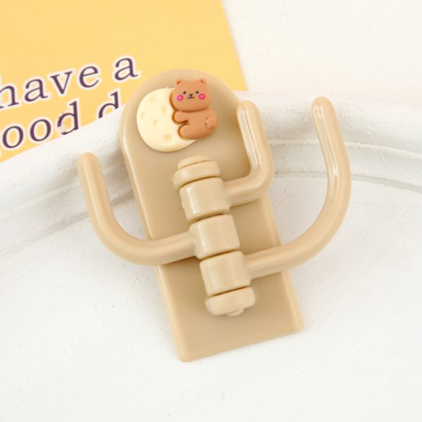 Creative Cute Cartoon Hooks for Living Room, Kitchen, Bathroom - Strong Adhesive Wall Hooks, No Drilling Needed, Pack of Four - 图片 5