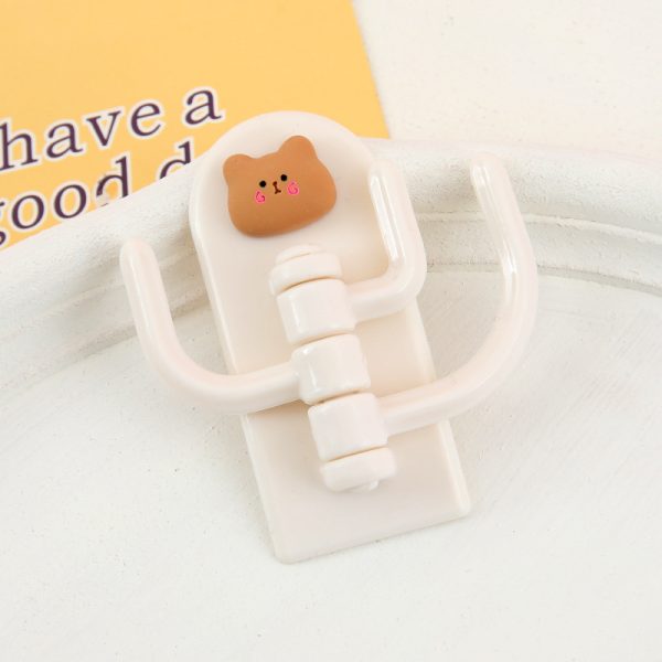 Creative Cute Cartoon Hooks for Living Room, Kitchen, Bathroom - Strong Adhesive Wall Hooks, No Drilling Needed, Pack of Four - 图片 4