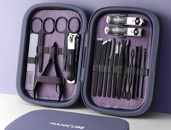 Manicure Compact and Complete Nail Care Kit with Durable Stainless Steel Tools and Ergonomic Design - 图片 4