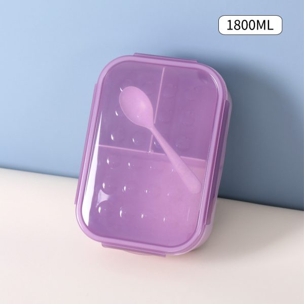 INS Style Lunch Box - Large Capacity Microwave Safe Bento Box for Students and Office Workers Made with Wheat Straw Material - 图片 3