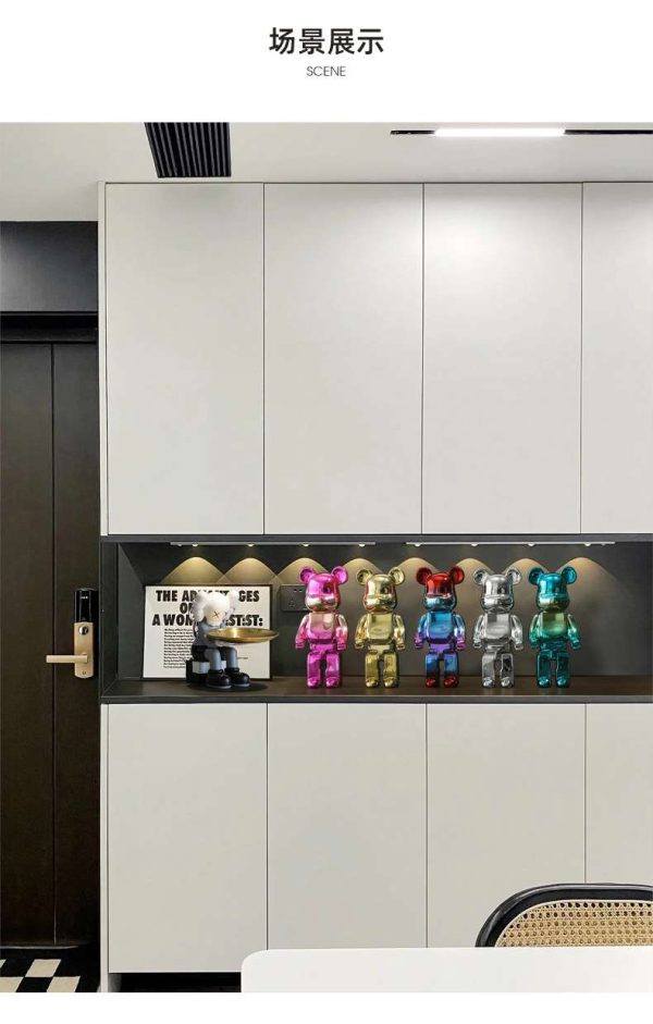 Fashion Bedroom Living Room Home Decoration Bear Sculpture Electroplating Violent Bear Ornament Living Room Light Luxury high-end TV Cabinet Decoration - 图片 7