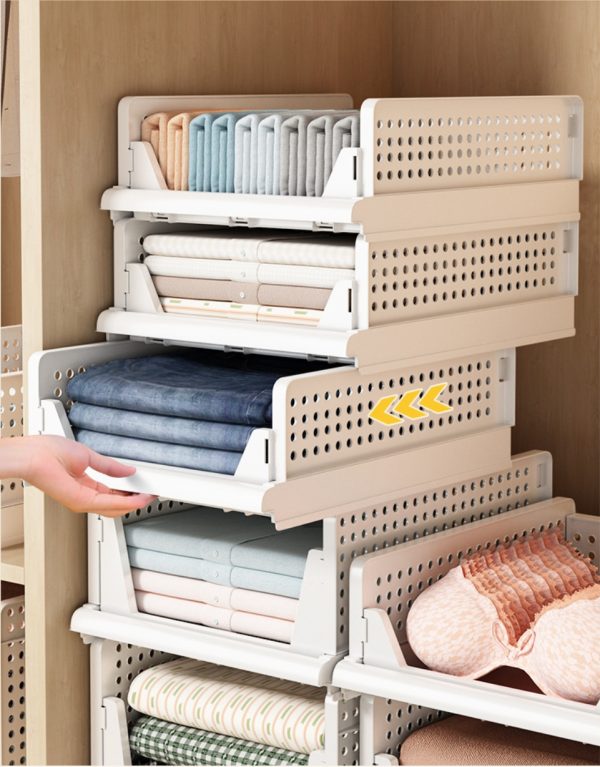 Premium Stackable Wardrobe Storage Baskets - Maximize Closet Space and Keep Clothes Organized - 图片 5