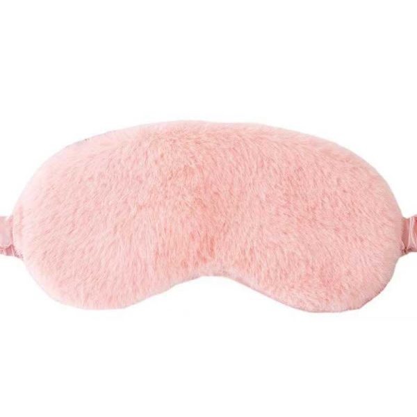 Plush Eye Mask, 2 Pcs Colorful Plush Soft Sleeping Blindfold Eye Cover Fluffy and Furry Eye Cover for Women Girl Eye Protection, Sleep Over Party Supplies - 图片 4