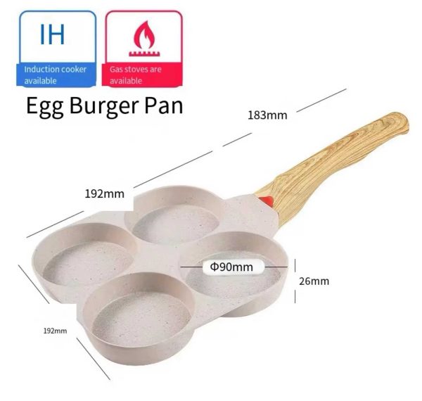 Three-in-One Non-Stick Coated Frying Pan for Eggs, Breakfast, and Steak Wear Resistent - 图片 5