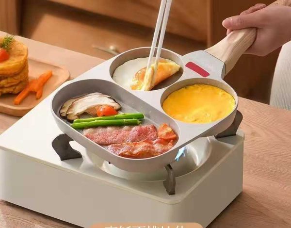 Three-in-One Non-Stick Coated Frying Pan for Eggs, Breakfast, and Steak Wear Resistent - 图片 3