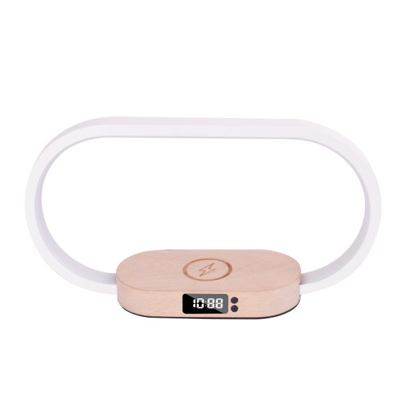 Bedside Lamp with USB Port,Bedroom Lamp with 10W Fast Wireless Charger, Nightstand Lamp with Clock, Dimming & 3 Color Modes - 图片 2
