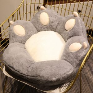 用于卧室、榻榻米、办公椅和地板座垫的新潮可爱猫爪靠垫 50x50 厘米